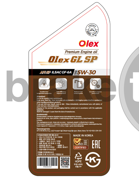Масло мот., 1 л. Olex GL SP 5W-30