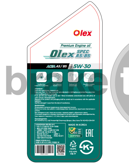 Масло мот., 1 л. Olex SPEC A5/B5 5W-30